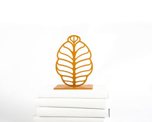 Metal Bookends "Rusty Leaves" by Atelier Article, Yellow