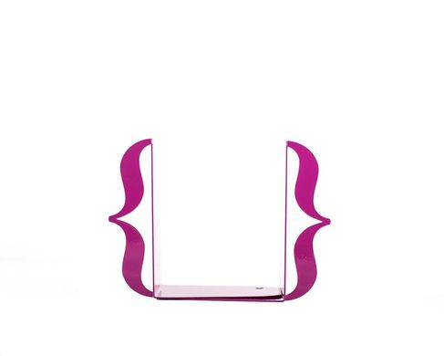 Metal Bookends «Brackets» purple edition by Atelier Article, Peach