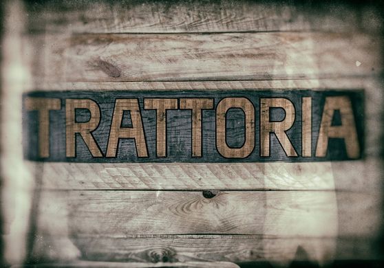 Pseudo vintage Sign "Trattoria" by Atelier Article, Assorted
