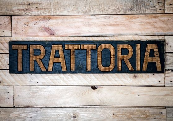 Pseudo vintage Sign "Trattoria" by Atelier Article, Assorted
