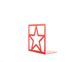 Metal bookends «Red Star» functional shelf decor by Atelier Article, Red