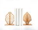 Metal Bookends "Rusty Leaves" by Atelier Article, Yellow