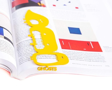 Metal bookmark / Three Screaming Monsters / by Atelier Article, Yellow