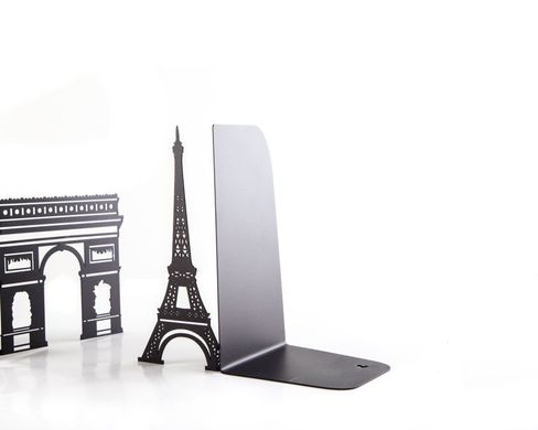 Decorative Metal Bookends «Symbols of Paris» by Atelier Article, Black