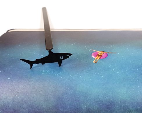 Metal Bookmark "Shark" by Atelier Article, Black