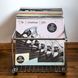 Vinyl Record Crate 100 LP, Transparent Finish - Raw metal Look