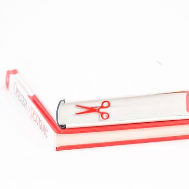 Metal Bookmark «Scissors», Red