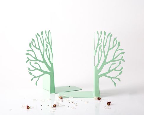 Metal Bookends "Spring" by Atelier Article, Green