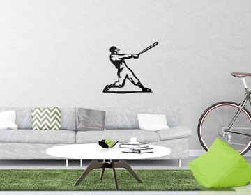 Metal Baseball Player II // Wall Hanging Art for a home of a baseball fan // by Atelier Article, Assorted