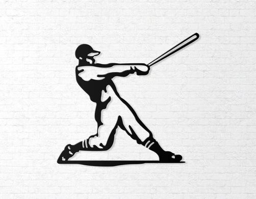 Metal Baseball Player II // Wall Hanging Art for a home of a baseball fan // by Atelier Article, Assorted