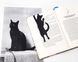 Metal bookmark "Cat got stuck" by Atelier Article, Black
