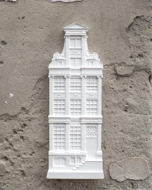 Plaster Model Facade 3D Bas Relief // wall art // by Atelier Article, White
