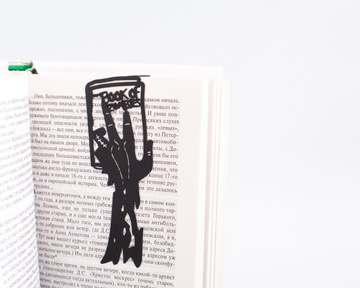 Metal Bookmark Book of Zombies by Atelier Article, Black