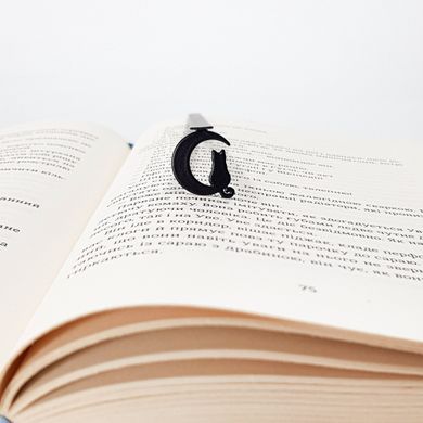 Bookmark "Cat on the Moon"., Black