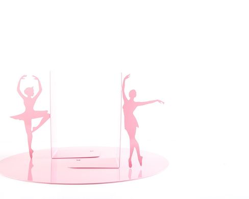 Metal Bookends «Ballerinas – Passé simple» Pink edition by Atelier Article, Pink