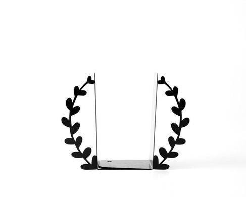 Metal bookends Black Wreath by Atelier Article, Black