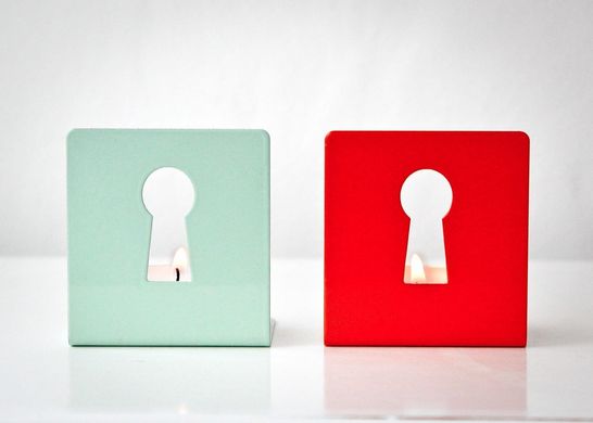 Metal Candle holders // Light out of the keyhole // by Atelier Article, Assorted