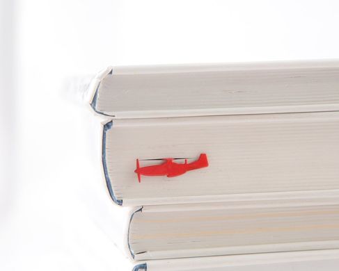 Metal Bookmark "Red Fighter Plane" by Atelier Article, Red