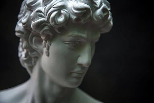 Male Bust Sculpture // Trendy ancient statue for Modern Home