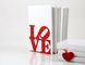 Metal Bookends "LoveOne", Red