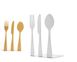 Metal Kitchen bookends «Silverware» Golden edition by Atelier Article, Golden