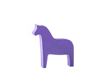 Scandinavian Dala horse wooden toy decor for Christmas scandi style // Dark purple, Purple