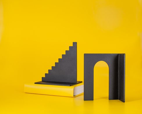 Heavy metal bookends Basic Shapes, Black