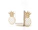 Metal bookends "Pineapples" functional shelf decor by Atelier Article, Golden