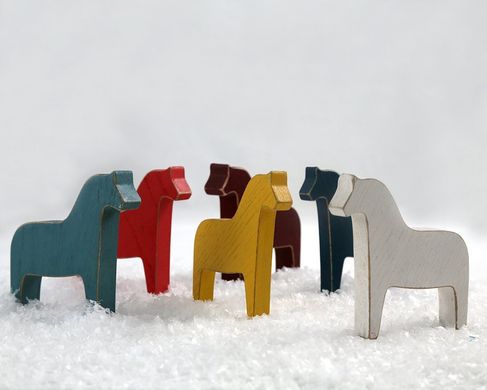 Scandinavian Dala horse // wooden toy decor // by Atelier Article, Red