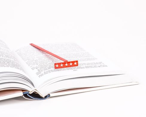 Metal Bookmark «Five star rating» by Atelier Article, Red