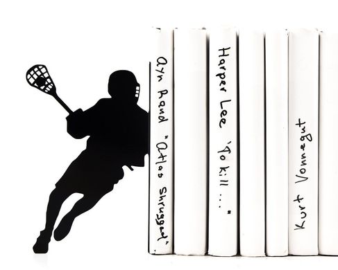 Metal bookends "Lacrosse" by Atelier Article, Black
