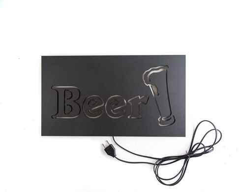 Man cave // Wall Light Neon Sign style BEER LED technology // Wall Art // by Atelier Article, Yellow