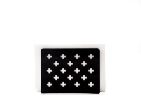 Black metal napkin holder Crosses by Atelier Article. Stylish kitchen accessory for modern kitchen.