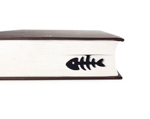 Metal Book Bookmark "Fishbone" by Atelier Article, Black
