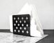 Nordic style black metal napkin holder by Atelier Article. Made in Ukraine.