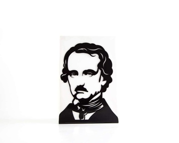 One Decorative bookend Edgar Allan Poe // modern functional decor for the smartest books by Atelier Article, Black