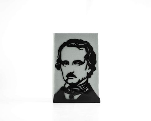 One Decorative bookend Edgar Allan Poe // modern functional decor for the smartest books by Atelier Article, Black