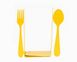 Unique Metal Kitchen «Bookends Fork and spoon» by Atelier Article, Yellow