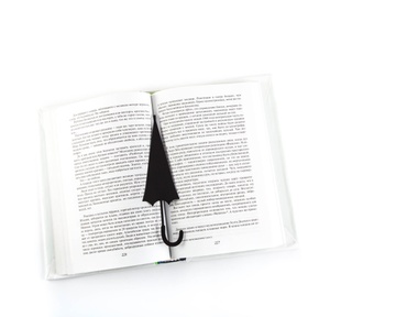 Metal bookmark "An Umbrella in Your Book" by Atelier Article, Black