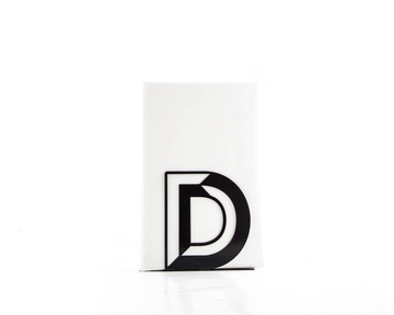 One metal bookend D -Letters are beautiful- alphabet series by Atelier Article, Black