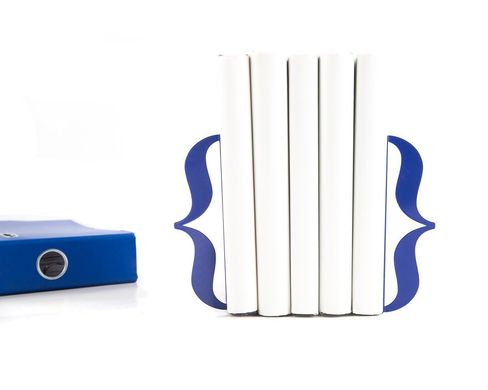 Unique Bookends «Brackets» blue edition by Atelier Article, Navy
