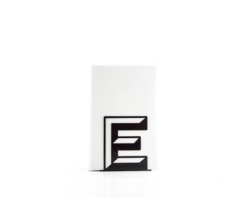 One metal bookend E -Letters are beautiful- alphabet series by Atelier Article, Black