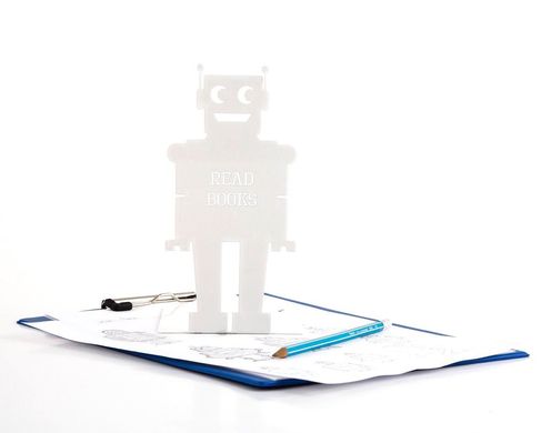 A Bookend for nursery Robot White edition by Atelier Article, White
