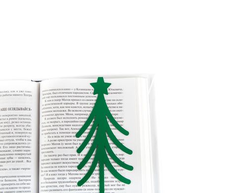 Metal book bookmark "Christmas Tree in Your Book" by Atelier Article, Green