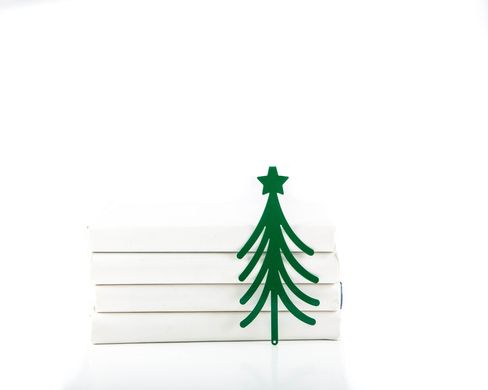 Metal book bookmark "Christmas Tree in Your Book" by Atelier Article, Green