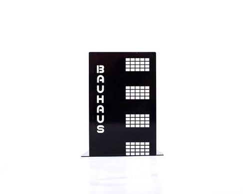 One Decorative bookend // Bauhaus building // gift for design lover // FREE SHIPPING, Black