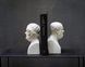 Plaster bookendns Ancient thinkers, White