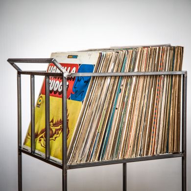 Double Deck Vinyl Record Cart.