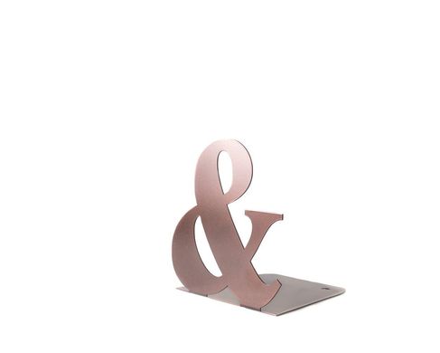 Metal Bookend // -&- // Ampersand // by Atelier Article, Brown