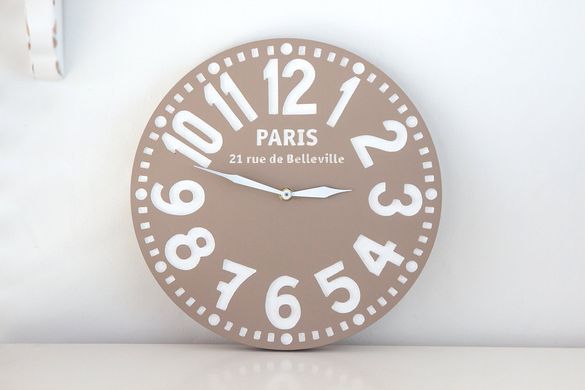 Pseudo Vintage // Wooden Clock // Paris // Handmade // by Atelier Article, Beige